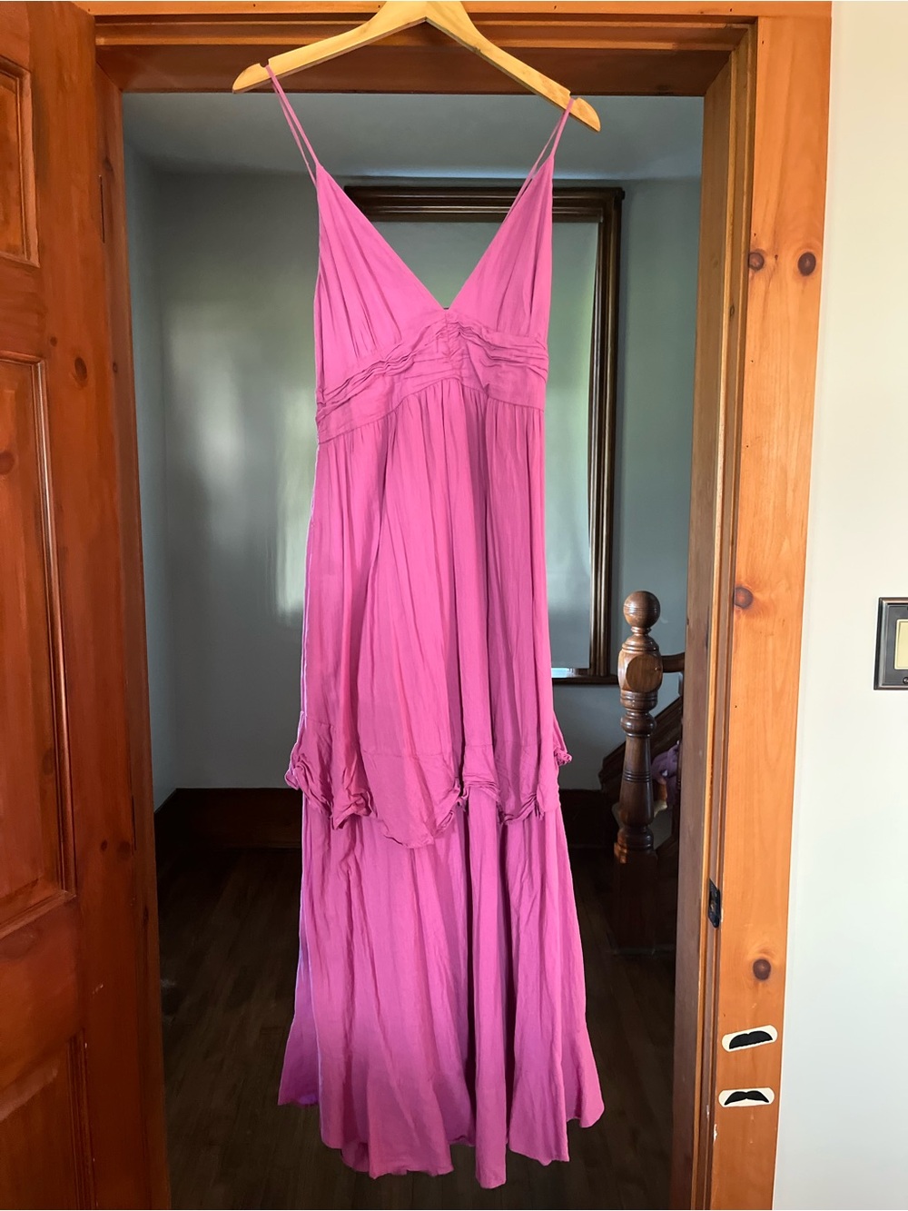 Abercrombie & Fitch Pink Spaghetti-Strap Maxi Dress